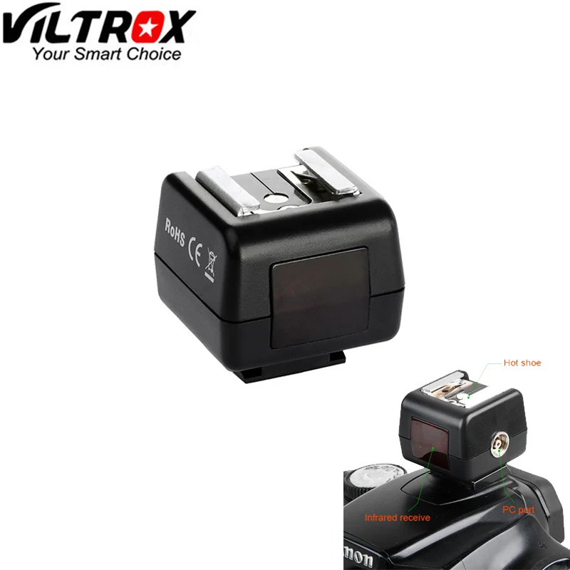

Viltrox FC-5P Hot Shoe Wireless Optical Slave Flash Trigger Adapter PC Sync Socket for Canon Nikon DSLR