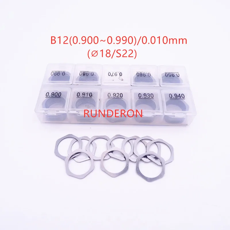 

RUNDERON B12 Washer Shim Diesel Common Rail Injector Repair Adjustment Gasket Kit Size 0.900-0.990 for-B/OSCH-C/UMMINS Series