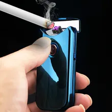 New Double Arc Lighter Electronic USB Cigarette Lighter Plasma Rechargeable Flameless Windproof Smoking Lighter Gadgets for Men New Double Arc Lighter Electronic USB Cigarette Lighter Plasma Rechargeable Flameless Windproof Smoking Lighter Gadgets for Men