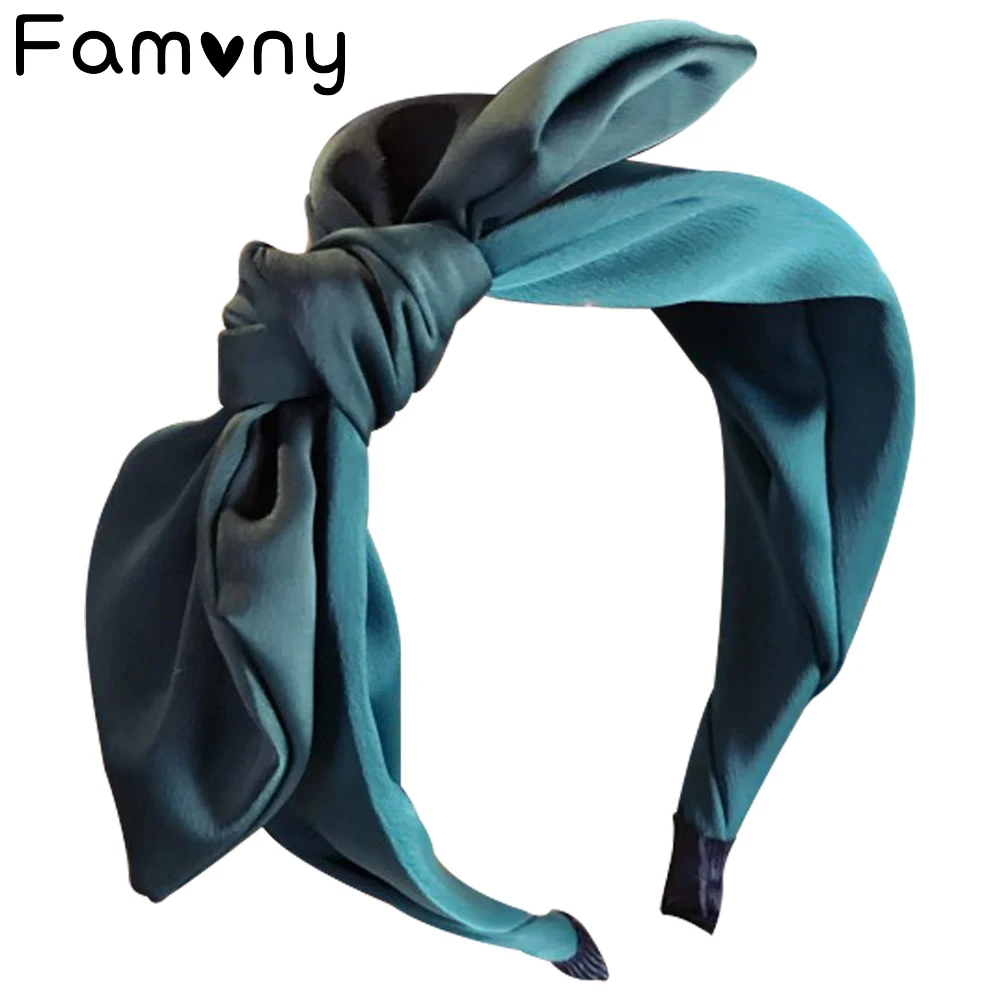 

Korean Boutique Hairband Rabbit Ears Cloth Bow Headband Women Girls Hair Head Hoop Bands Accessories For Girl Hairbands Headwear