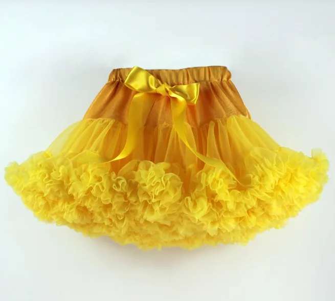 Мятная детская юбка-американка детская шифоновая юбка-пачка для девочек Детская летняя юбка-пачка для девочек вечерние свадебные платья - Цвет: Золотой