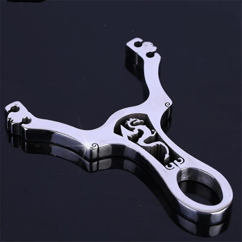 

Slingshot Hunting Catapult 304 Stainless steel Stable with Rubber band Outdoor Shooting Slingshots New Upgraded Big Bow Door