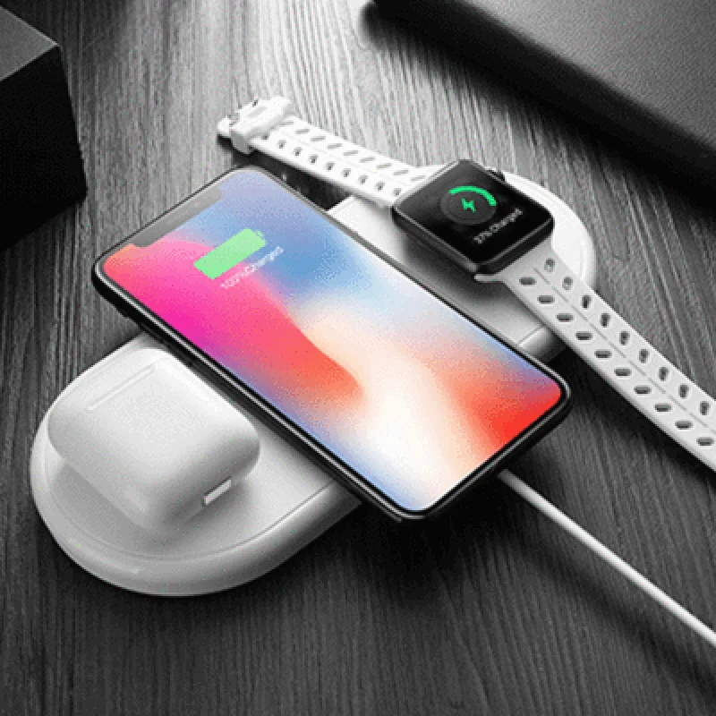 NYFundas Беспроводное зарядное устройство Подставка для Apple watch 4 3 2 iwatch airpods iphone XS MAX XR X 8 plus airpower индукция