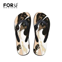 Doginthehole спортивные сандалии Женская пляжная обувь милые Бигль печати женские шлепанцы Спортивные Тапочки для наружного Для женщин обувь на плоской подошве