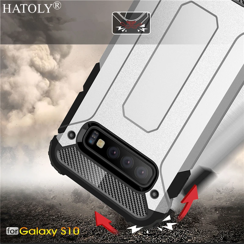 

For Cover Samsung Galaxy S10 Case Silicon Rubber Armor Shell Hard Phone Case For Samsung Galaxy S10 Cover For Samsung Galaxy S10