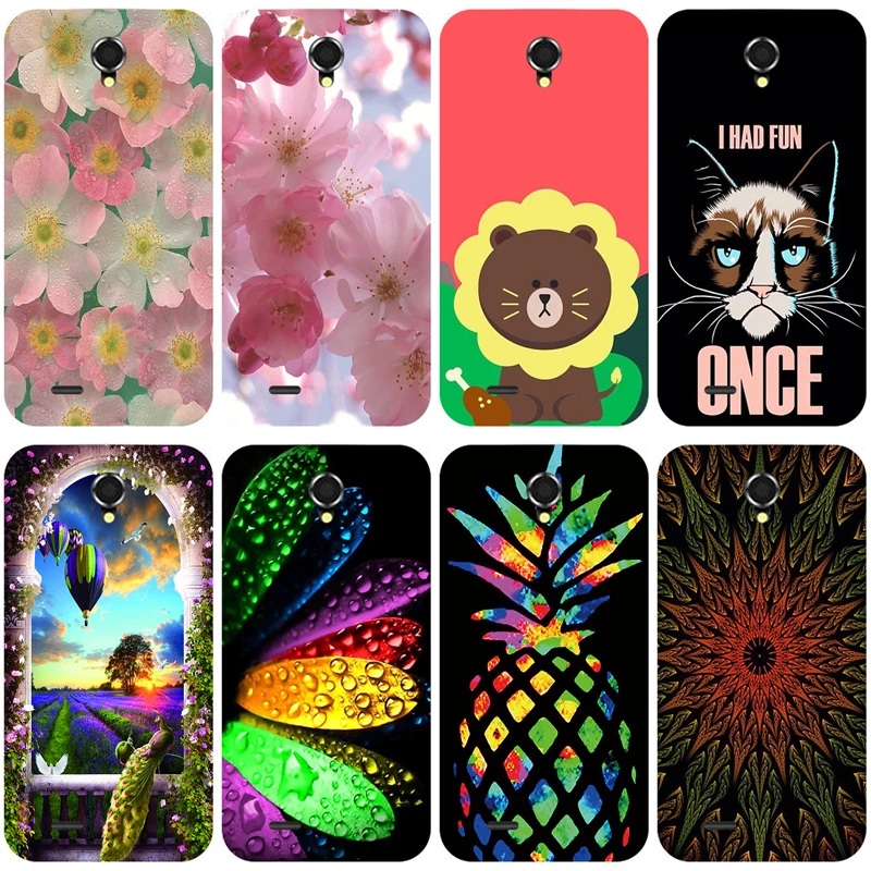 

Case Coque for Lenovo A850 A 850 Cases Soft TPU Painted Silicone Back Covers Fundas Bear Dog Coque for Lenovo a850