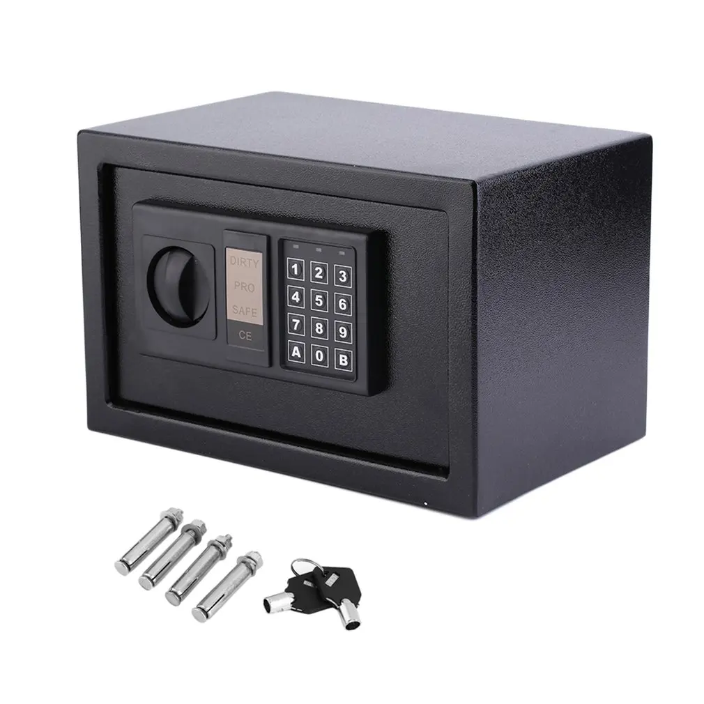 

Digital Electronic Coded Lock Home Office Safe Box & Override Key Programmed Between 3-8 Numbers Keypad with LED Indicator