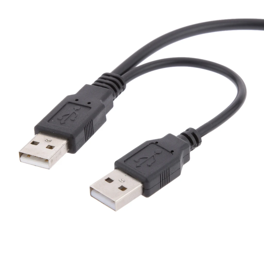 Dual USB 2.0 to SATA 15+7 (22) Pin Data Power Cable Connector for 2.5inch HDD