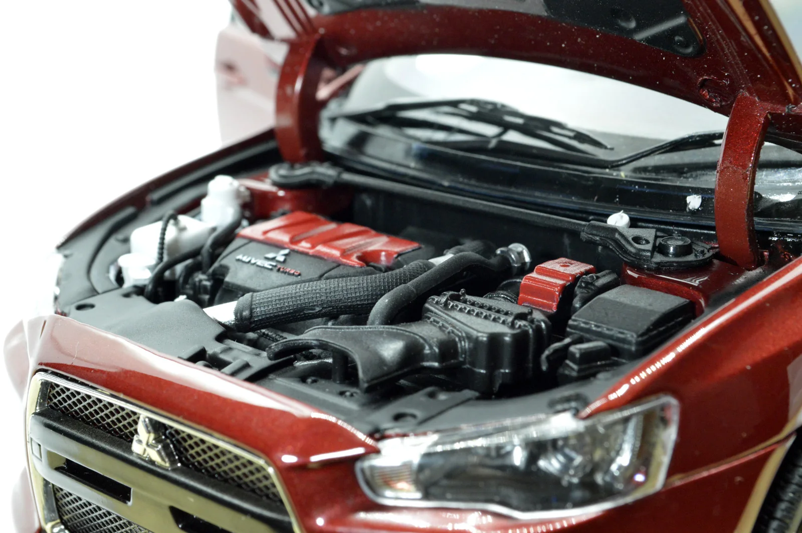 1/18 1:18 1 18 весы Mitsubishi Lancer EVO X Red Diecast модель двери автомобиля открытый руль