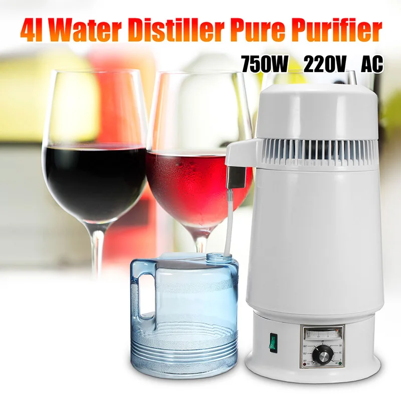 

Household 4L Pure Water Distiller Filter Water Distilled Machine Dental Distillation Purifier Equipment Temperature Adjustable
