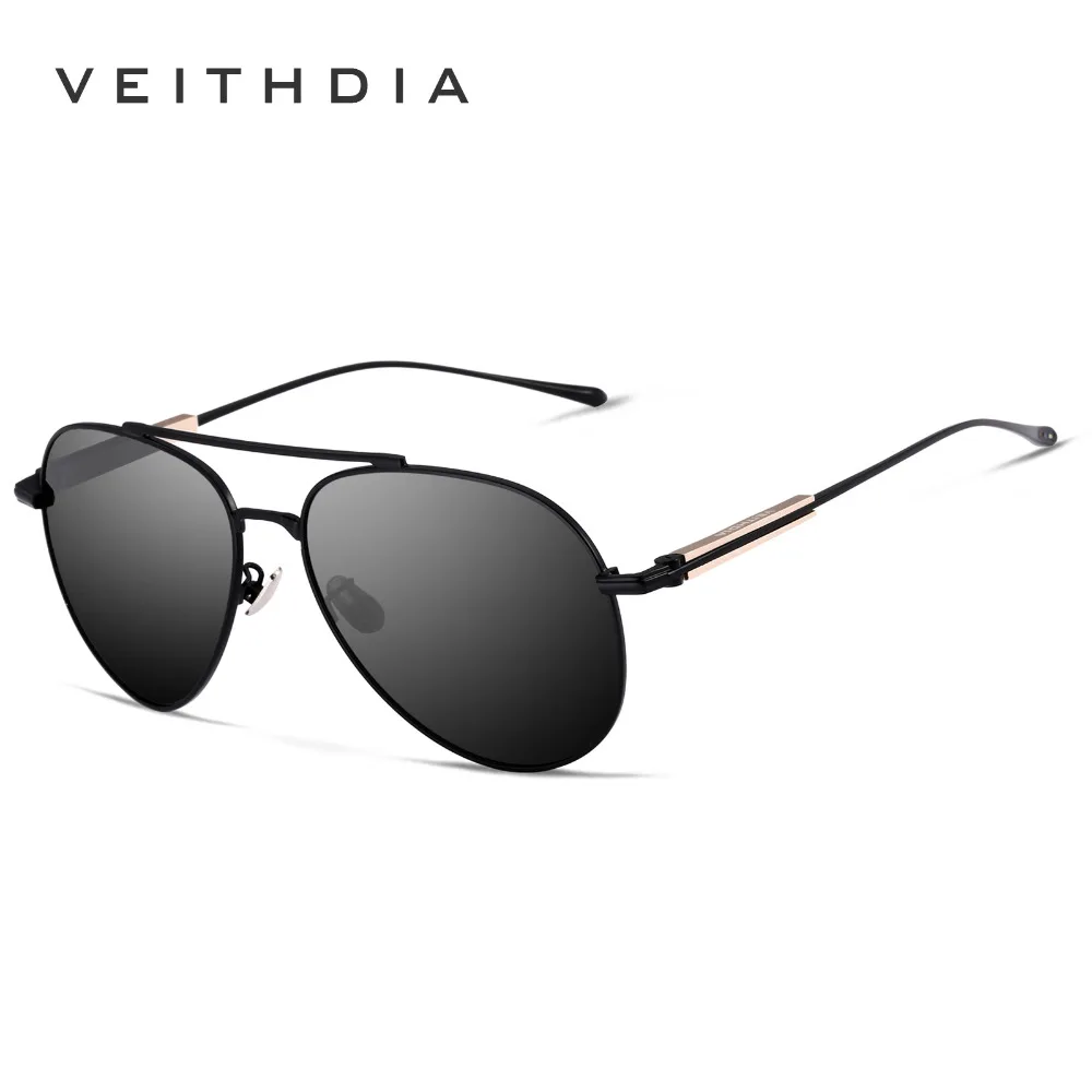 

VEITHDIA Vintage Brand Designer Sun Glasses Male Pilot Polarized UV400 Sunglasses For Men/Women gafas oculos de sol VT6696