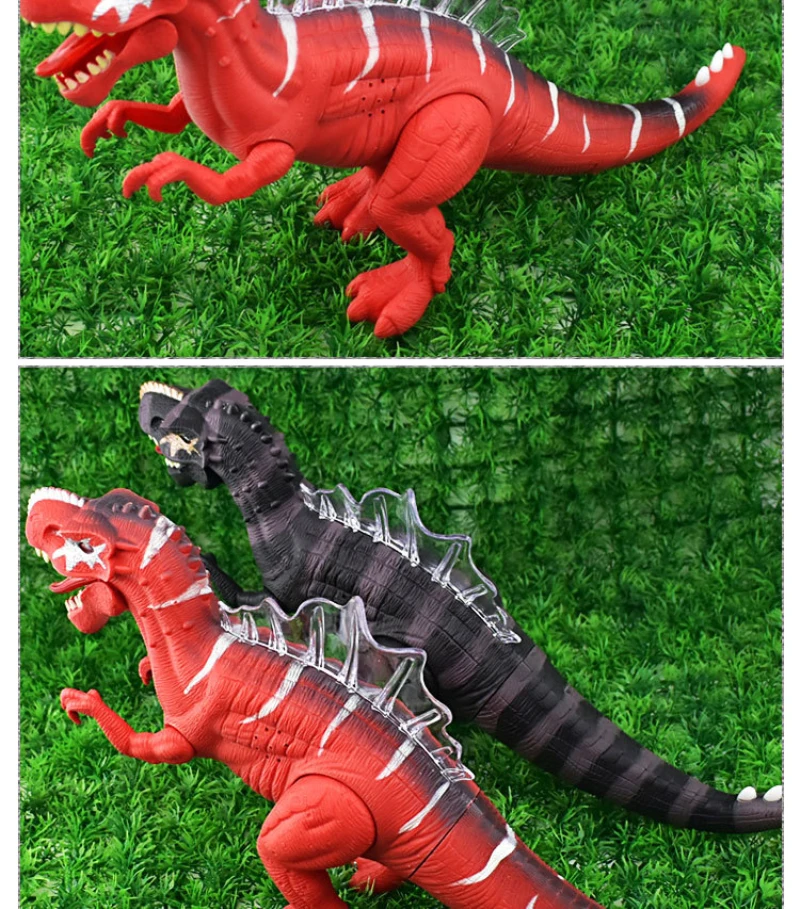 Brinquedo do Dinossauro Animal de Brinquedo Elétrico Andando Música Som Luzes Piscando Modelo Spinosaurus Simulação Crianças Brinquedos Educativos 42 cm 13 modelo spinosaurus Simulação crianças brinquedos Educativos