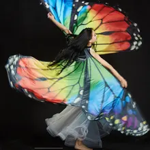 Крылья для восточных танцев красочные оранжевые взрослые дети светодиодные крылья для танца живота