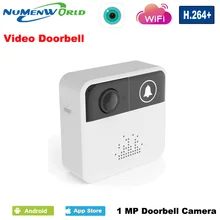NuMenWorld Mini Wireless WiFi Video Doorbell Camera Two Way Audio APP Control IP Ring Door bell Alarm Battery Operation