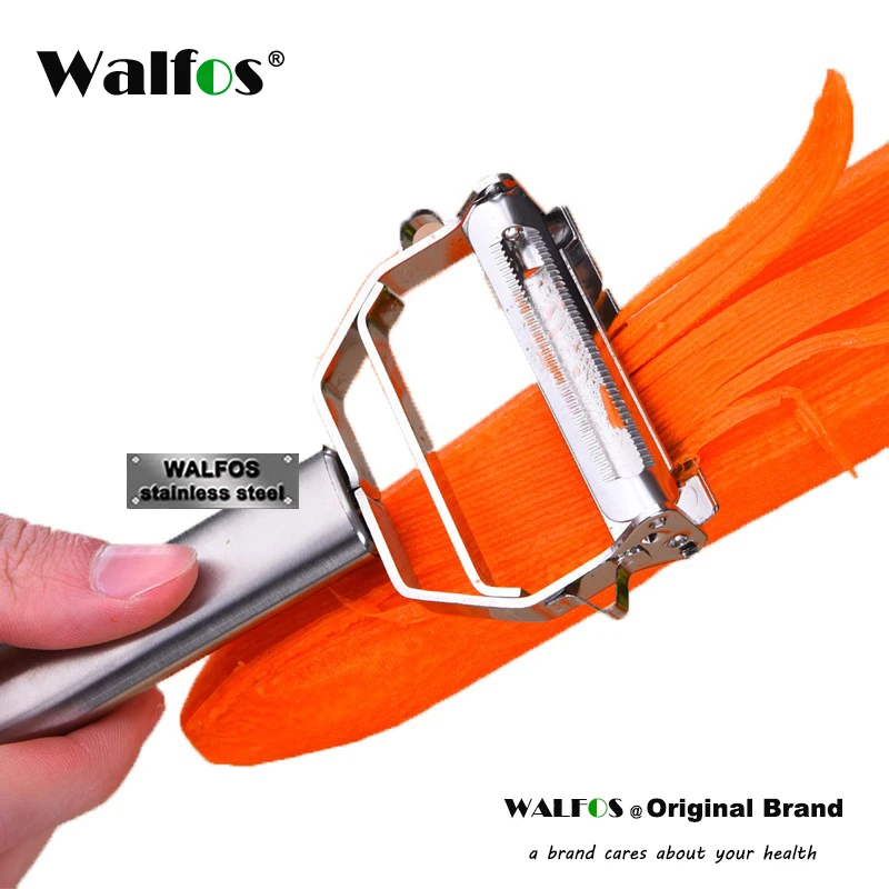 WALFOS 304 нержавеющая сталь многоцелевой Овощечистка и нож для нарезания соломкой Картофелечистка морковь кухонная Терка инструмент