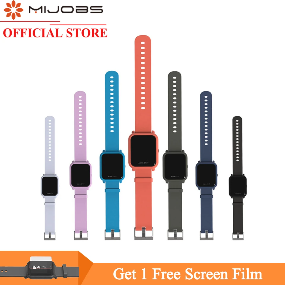 Mijobs 20mm Sports Silicone Wrist Strap for Xiaomi Huami Amazfit Bip BIT PACE Lite Youth Smart Watch Replacement Band Smartwatch Mijobs 20mm Sports Silicone Wrist Strap for Xiaomi Huami Amazfit Bip BIT PACE Lite Youth Smart Watch Replacement Band Smartwatch
