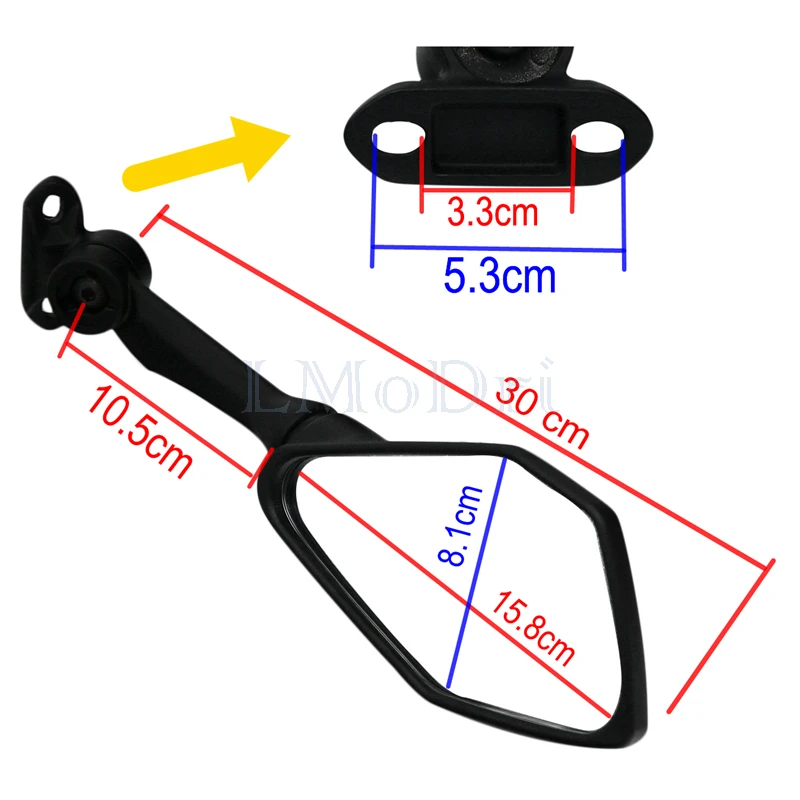 LMoDri мотоцикл зеркало гоночный мотоцикл спортивный велосипед заднего вида зеркала для Kawasaki ZX6R ZX Honda CBR