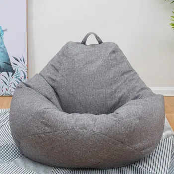 

Large Small Solid Lazy Bean Bag Sofas Cover Chairs without Filler Linen Cloth Lounger Seat Bean Bag Couch Tatami Living Room