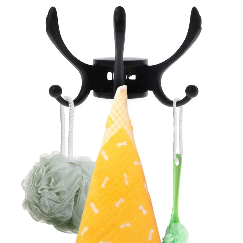 

Stainless Steel Wall Mounted Clothes Hanger Rotation Three-hooks Towel Coat Robe Hook