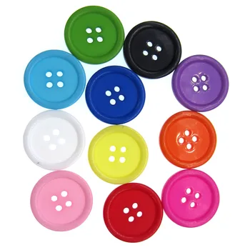 

50pcs 1" Mixed 4-holes Resin Buttons Garments Scrapbooking Crafts Sewing Accessories 25mm Big buttons