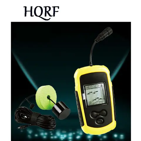 à Prova d’ Água Portátil Fish Finder Profundidade Sonar Transdutor Alarme Sounder Fishfinder 100 m Sonda Deeper