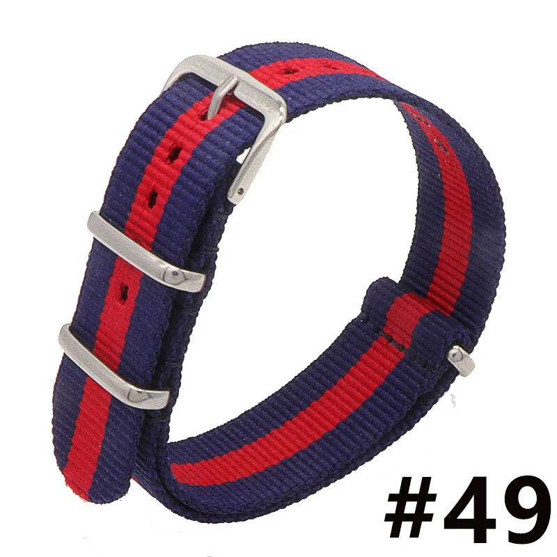 High Quality Nylon Watchband Silver Buckle for Daniel Wellington 20mm Replace Bracelet Strap Watch Band for dw watch