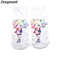 P3805 1 Pair Harley Quinn Socks Invisible Low Cut Ankle Sock Summer Casual Breathable Short Socks Unisex