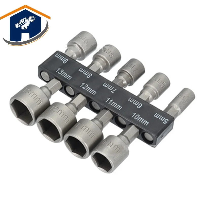 9pcs-set-Nozzles-Magnetic-Nut-Driver-Set-Drill-Bit-Adapter-5mm-19mm-Hex-Socket-Sleeve-Power