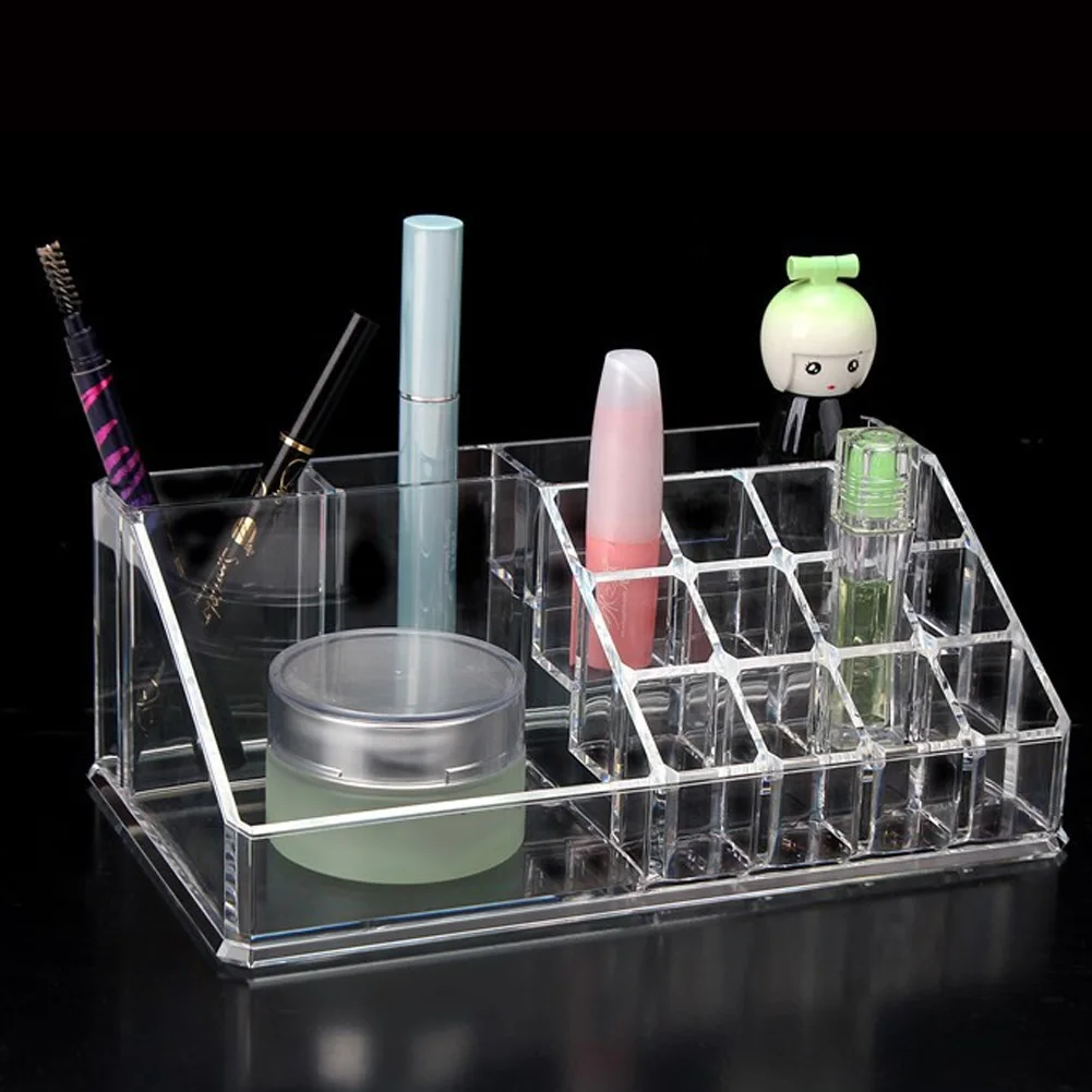 

2017 16 Grids Cosmetic Makeup Acrylic Case Lipstick Liner Brush Storage Holder Display Organizer Stand Box