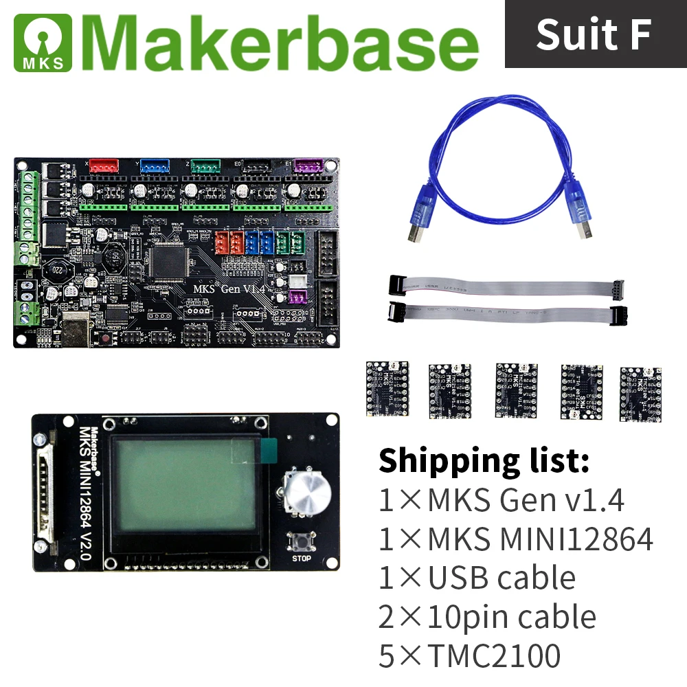 Комплекты MKS Gen v1.4 и MINI12864 для 3D принтеров разработанные Makerbase|Детали аксессуары