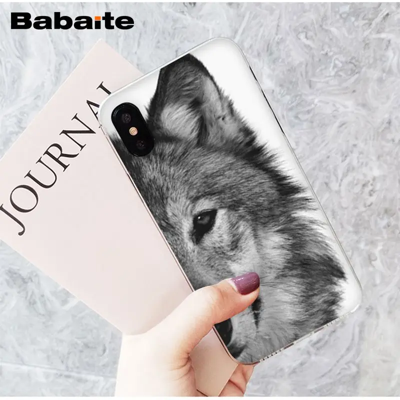 Babaite angry snow wolf TPU Мягкий силиконовый чехол для телефона Apple iPhone 8 7 6 6S Plus X XS MAX 5 5S SE XR