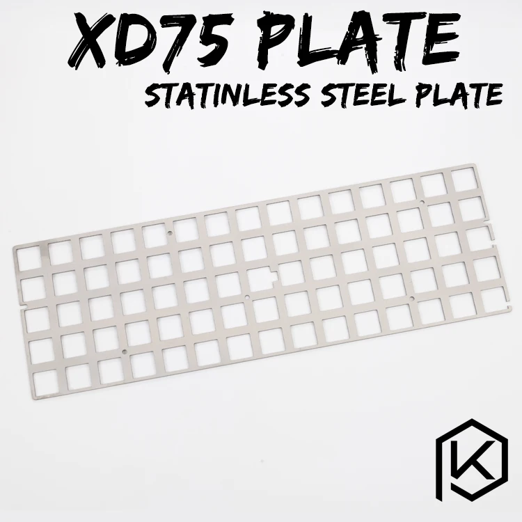 

stainless steel plate for xd75re 60% custom keyboard Mechanical Keyboard Plate support xd75re