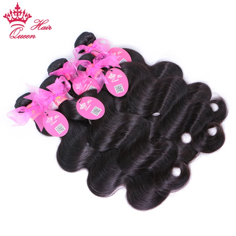 Queen Hair Raw Hair Body Wave 100% Human Hair Unprocessed Raw Hair Bundles Weave Extensions Brazilian Hair Natural Color