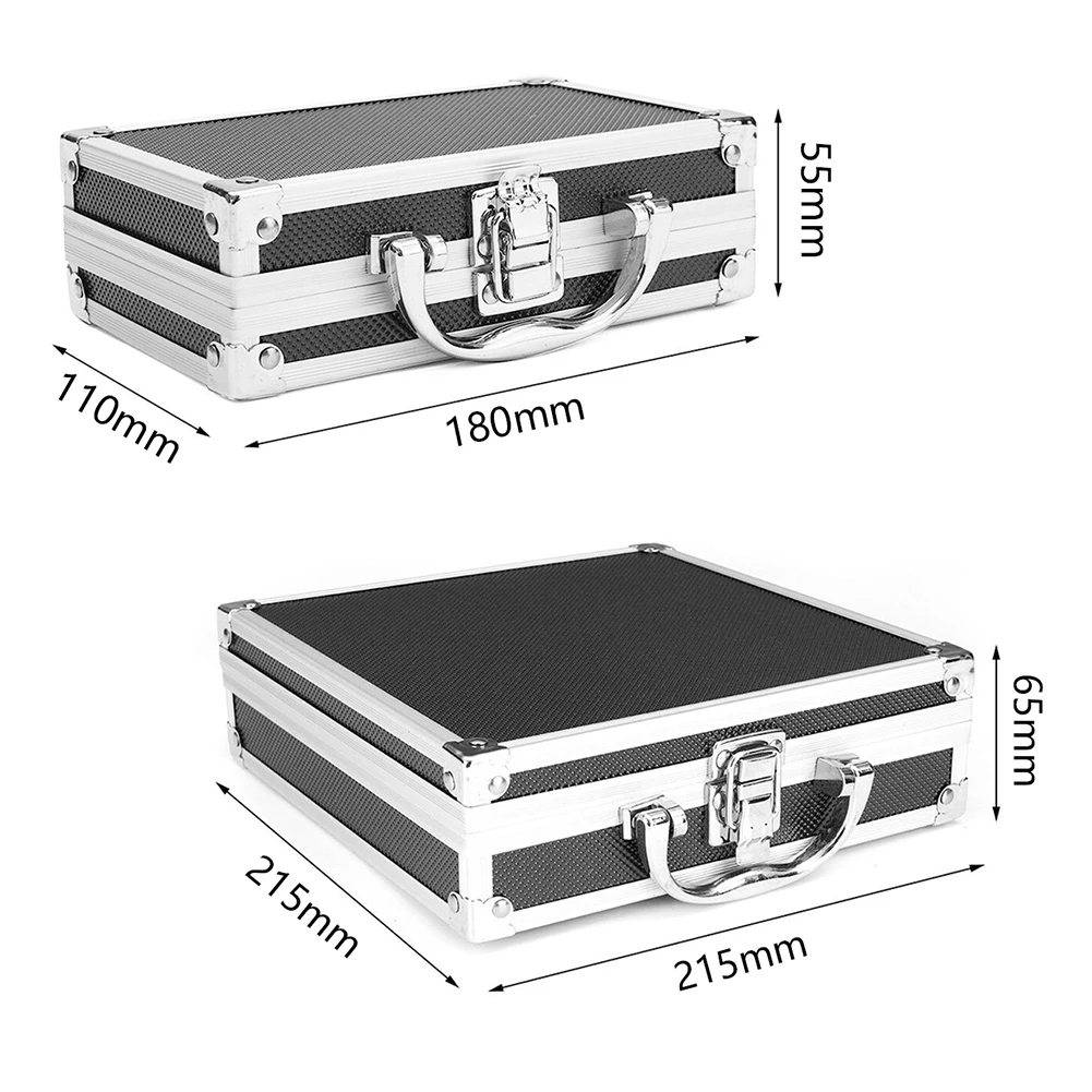 30x17x8 см алюминиевые ящики для инструмента переносной прибор ящик для хранения с губчатым подкладом портативный ударопрочный ящик для