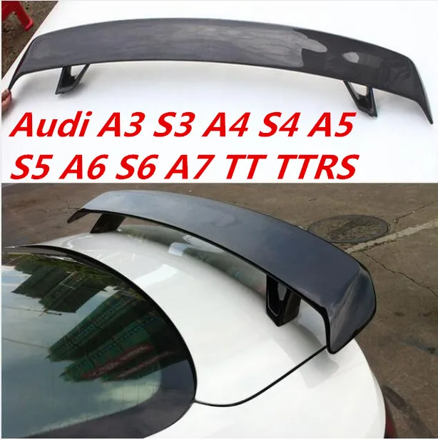 100 Carbon fiber CAR REAR WING TRUNK SPOILER FOR Audi A3 S3 A4 S4 A5