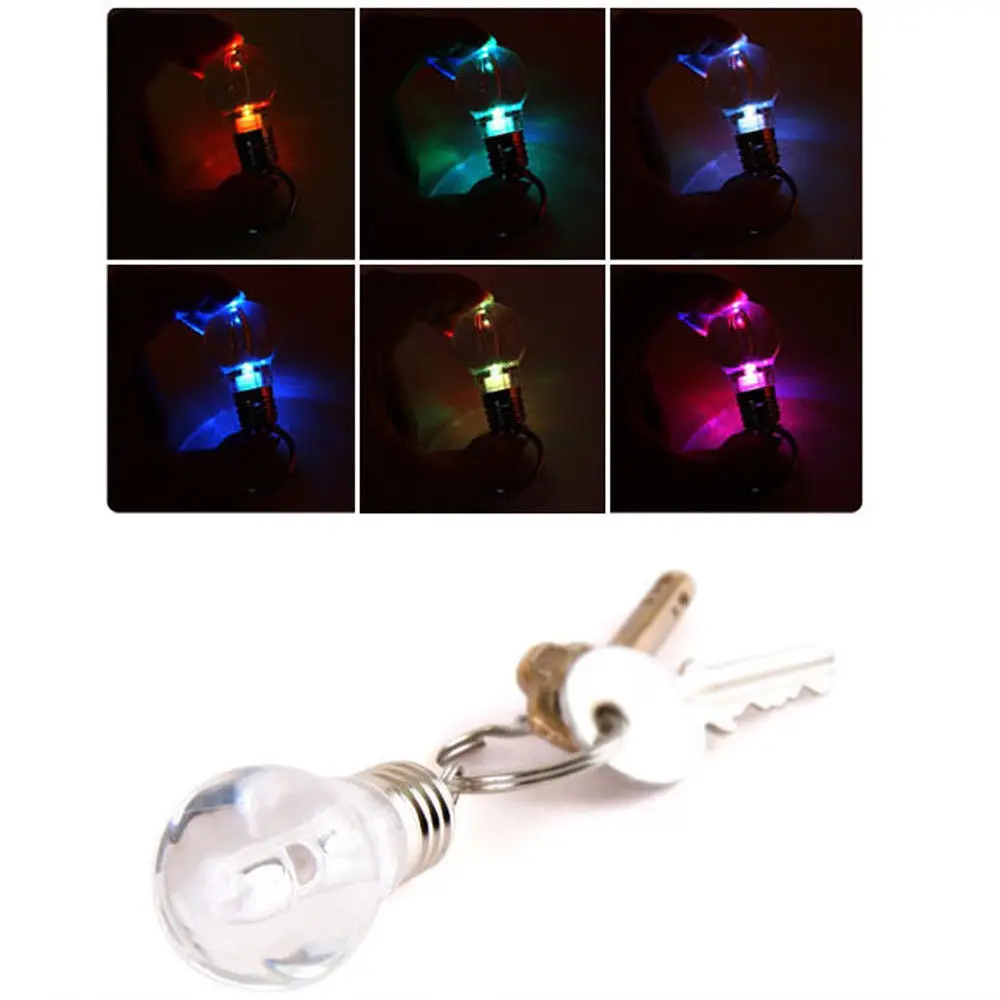 2Pcs Creative Fun Colorful Changing LED Flash Lights Mini Lamp Bulb Torch Key Chain Keychain Keyring Xmas Gift | Автомобили и