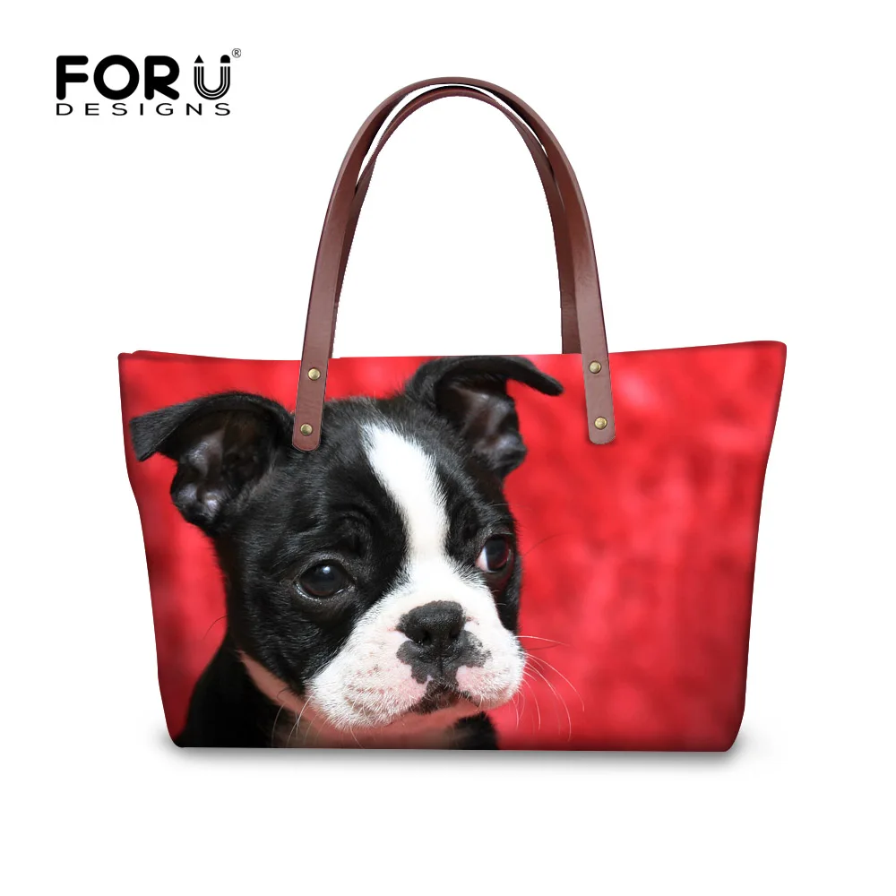 

FORUDESIGNS High Quality Women Casual Tote Blosas Femininas For Girls 3D Dog Animal Womens Female Casual Female Bags Mujer Tote