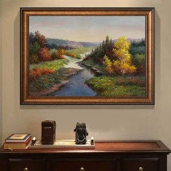 

No Framed Forest and Brooks Abstract Handed painting Oil Painting By Numbers Home Decor Wall Art Picture