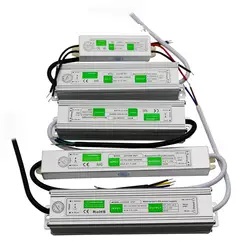 Водонепроницаемый IP67 светодио дный Драйвер Ac dc 12 V/24 V 10 W 15 W 20 W 25 30 W 36 W 45 W 50 W 60 W 80 W 100 W 120 W 150 W Питание для светодио дный полосы света