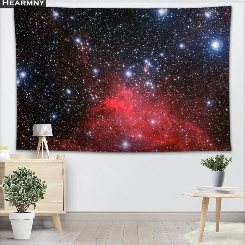 

Custom Galaxy Space Tapestry Wall Hanging Colorful Printed Curtain Watercolor Eye Decorative Tapestry Bedspreads 140X200cm