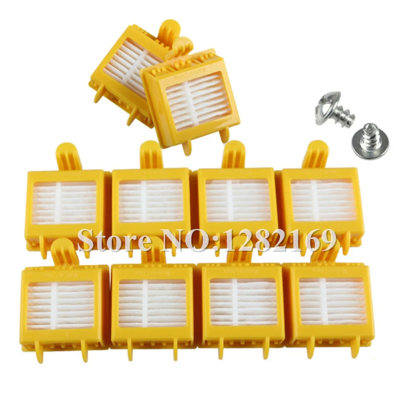 

10x Replacement Filter and 2x Srew for iRobot Roomba 700 Series 760 770 780 790 Vacuum Cleaner HEPA Filter