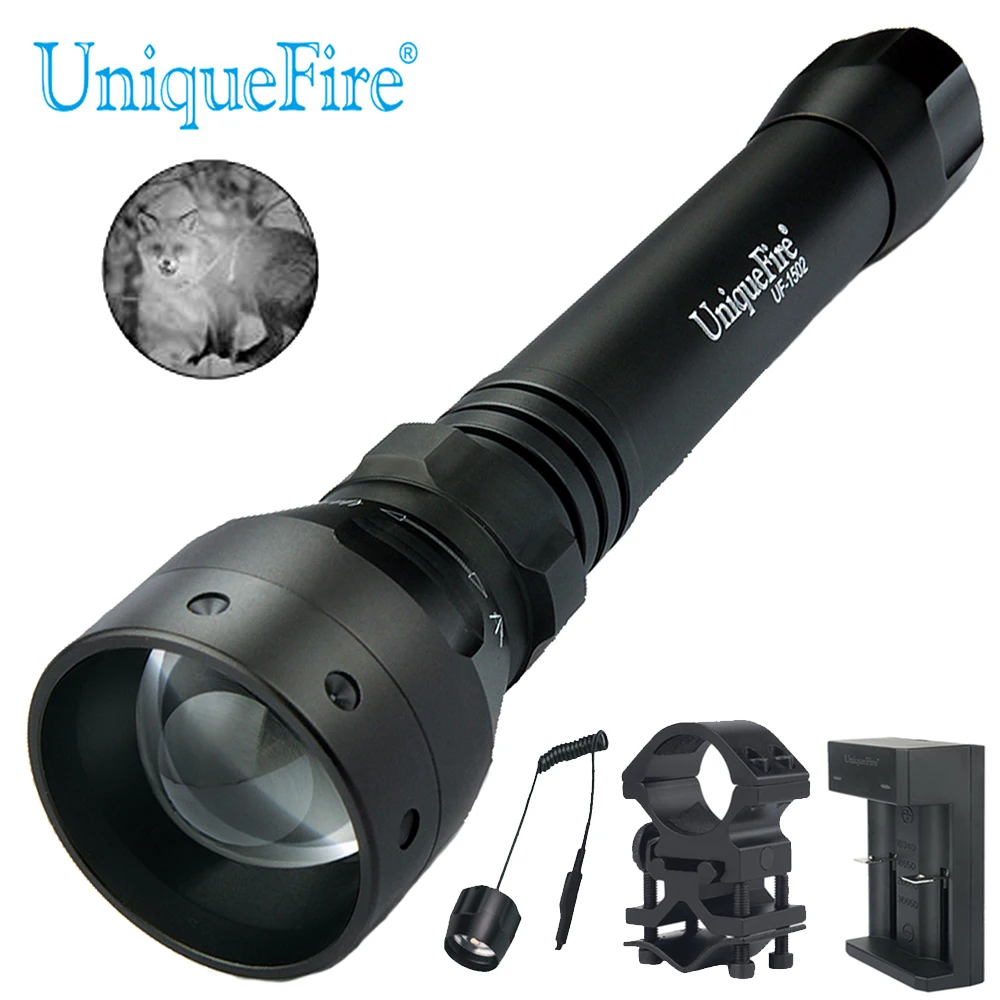 UniqueFire 1502 IR 940NM LED Flashlight Zoom Infrared Night Vision