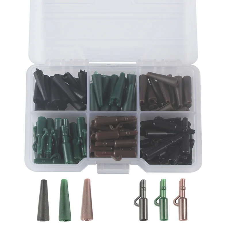 

120 Pcs/Box Carp Fishing Accessories Terminal Tackle Safety Lead Clips Fishing Tackle Equipment Tool Dropshipping