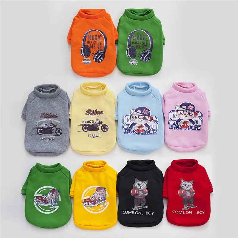 

2018 Winter Autumn Coat Pet Dog Clothes Soft Dog Jacket Cute Cartoon Clothing Costume For Small Puppy Dog Outerwear Cheap chien
