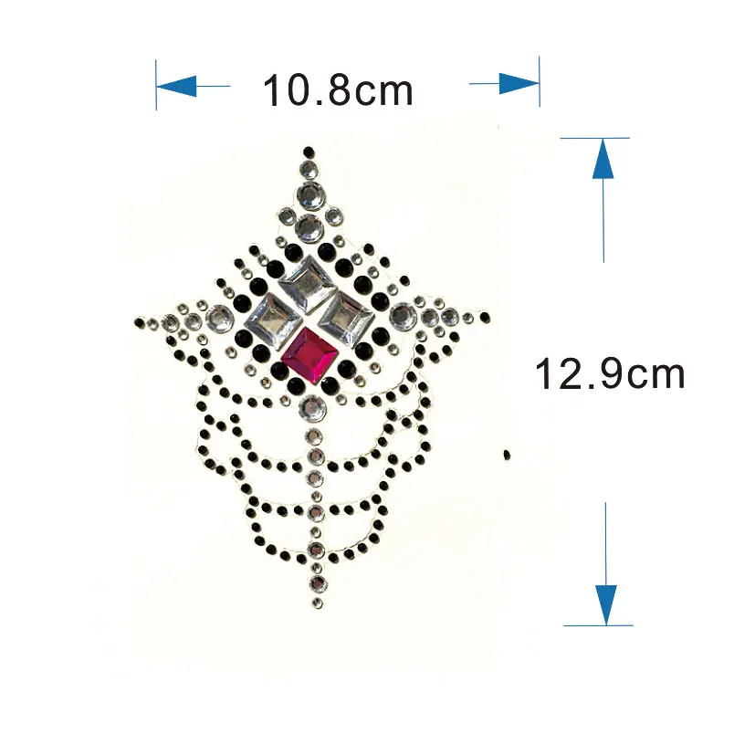 1 шт. цыганские шикарные нагрудные фестивальные наклейки с изображением драгоценных камней каштаны украшения для лета мерцающие и блестящие вечерние, макияж и краска для тела - Цвет: Rose