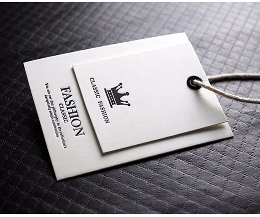 Free Shipping 700g white paper personal garment tags High quality
