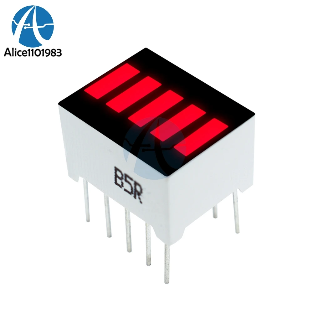 5 шт. 5 сегментов красного цвета 1 цифра дисплей светодиодной панели для Arduino Diy электронная плата PCB