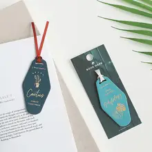 Кожаная Закладка "дверная серия" Бронзовая декоративная Студенческая офисная креативная DIY практичная канцелярская Ретро стиль случайный