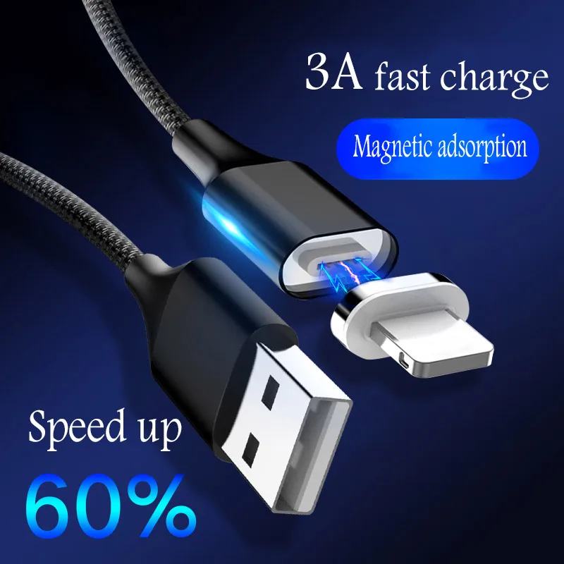 

Micro USB Magnetic Cable Magnet Quick Charge 3A For Iphone X 6s Type C Cables Android Wire Mobile Phone Fast Charging Data Cord