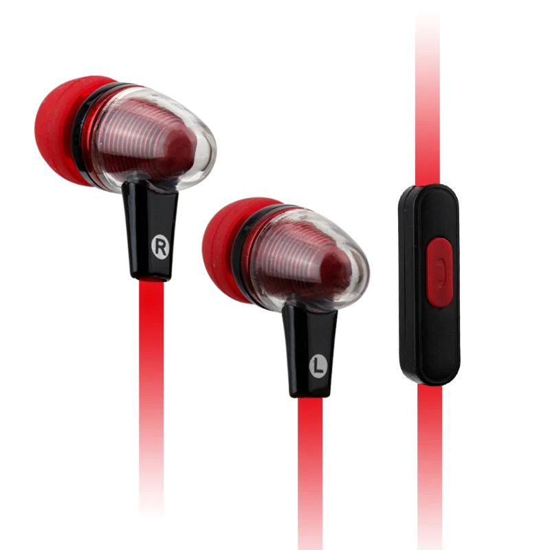 

Transparent Earphone Sport 3.5mm Noise Cancelling Earphones Headset with MIC For iPhone Xiaomi Computer mp3 Player Mobile Phone